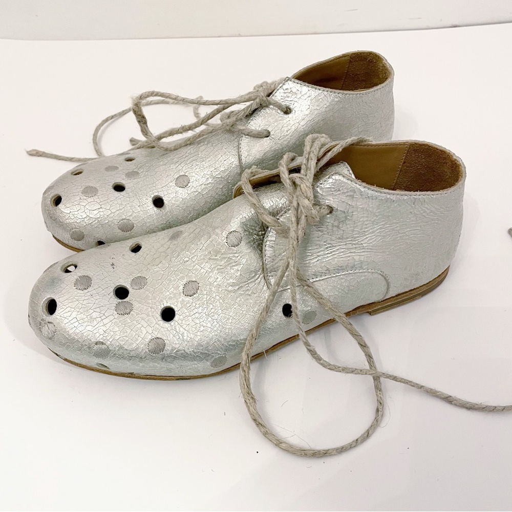 RUNDHOLZ silver lace up shoes size 36